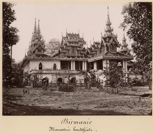 Teik Kyaung-klosteret, øya Ka Toe, nær Moulmein, Burma, ca. 1848 (albumintrykk)
